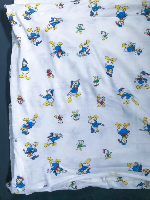 Vintage Walt Disney Productions Donald Duck Huey Dewey Louie Fabric Material