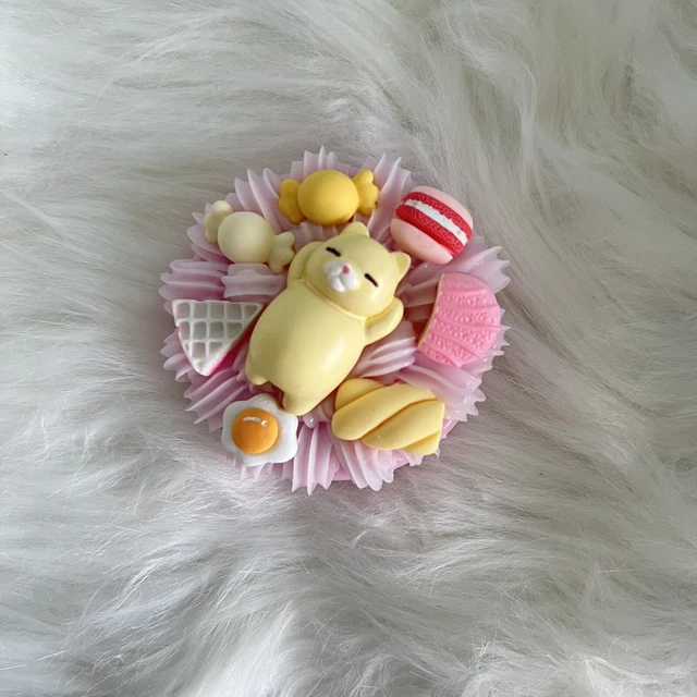 Cute decoden handmade compact hand mirror cartoon charm