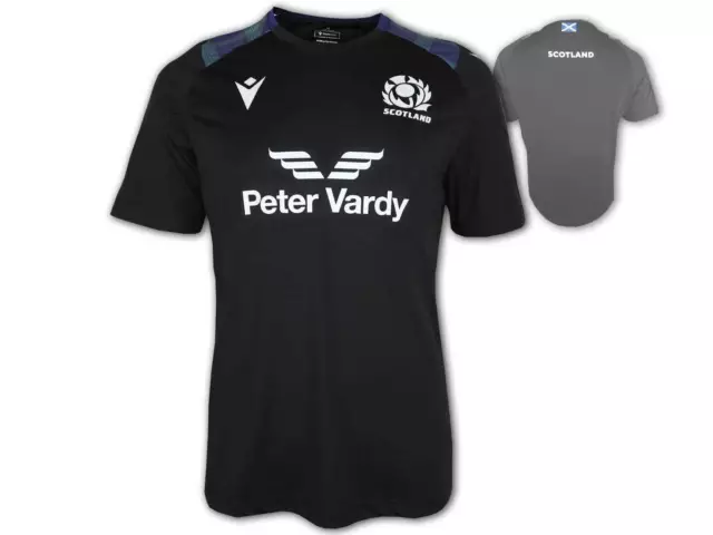 Macron Sru Scottland 6NT Rugby Entraînement Chemise Scottish Union Jersey S-3XL