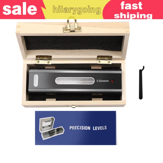6'' PRECISION ENGINEERS Machine Bar Level 0.02mm Premium 150mm + Wooden ...