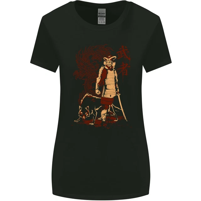 Dragon Warrior Wolf Dragon Samurai MMA Womens Wider Cut T-Shirt