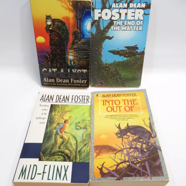 4x Alan Dean Foster Paperback Book Bundle Sci-Fi 1970s, 80s & 90s, Vintage