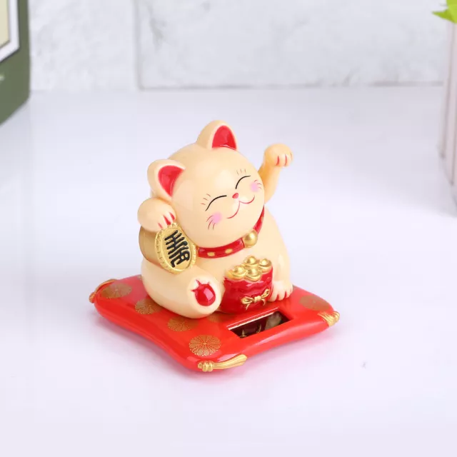 Lucky Maneki Neko Cat Chinese Beckoning Fortune Waving Feng Shui Home Car Yel HN