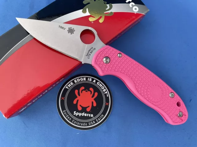 Spyderco C223PPN Para 3 Lightweight Knife Pink FRN BD1N Stainless Plain #156V