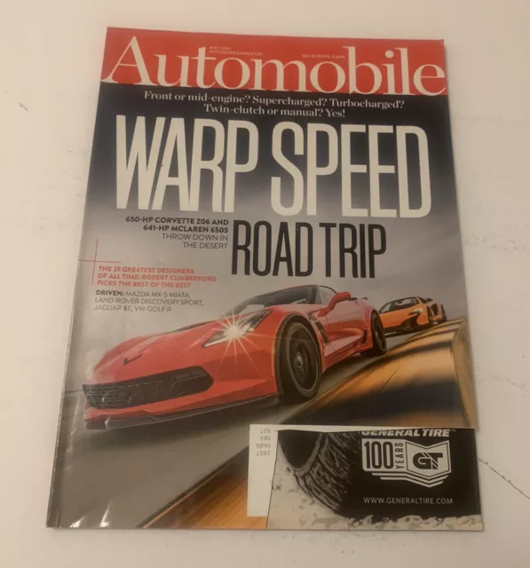 Automobile Magazine May 2015 Ripped Cover 106 Pages Corvette Land Rover Jaguar