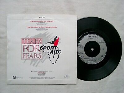 TEARS FOR FEARS - Everybody Wants To Run The World 7" - RACE 1 - 1986	UK 2