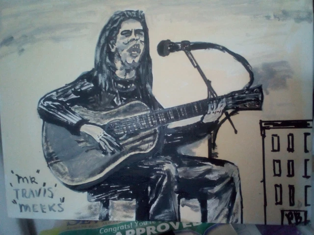 Acrylic paint days of the new singer  Travis Meeks
