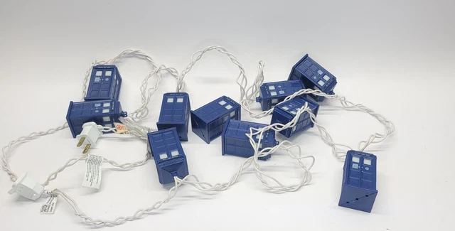 Doctor Who Tardis Police Call Box String Lights  Tested Working 9 FT BBC TV Show