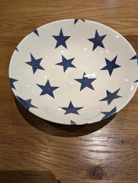 ROYAL STAFFORDSHIRE Soup Bowl Blue Star Like Emma Bridgewater 8.5"