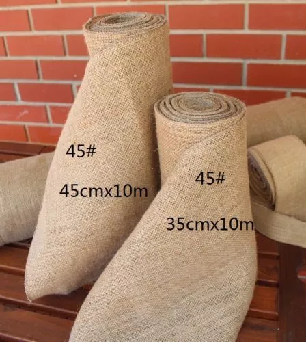 45CM X 10M Hessian Jute Burlap Roll Vintage Wedding Decoration Table Runner