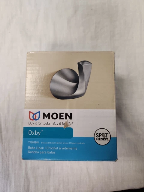 Moen Oxby 1 Gancho Mancha Mancha Cepillado Níquel Cepillado Resistente Mancha Y1203BN Nuevo