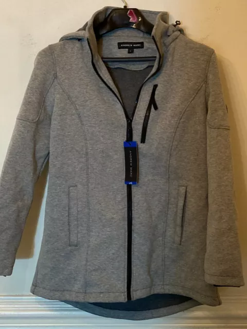 NWT Andrew Marc New York Andrew Marc Full-Zip Hooded Cotton Jacket, Large