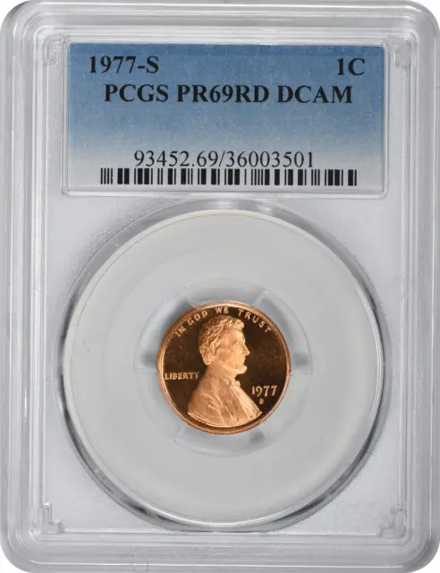 1977-S Lincoln Cent PR69RD DCAM PCGS