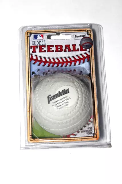 Franklin Sports MLB Rubber Teeball, White ()