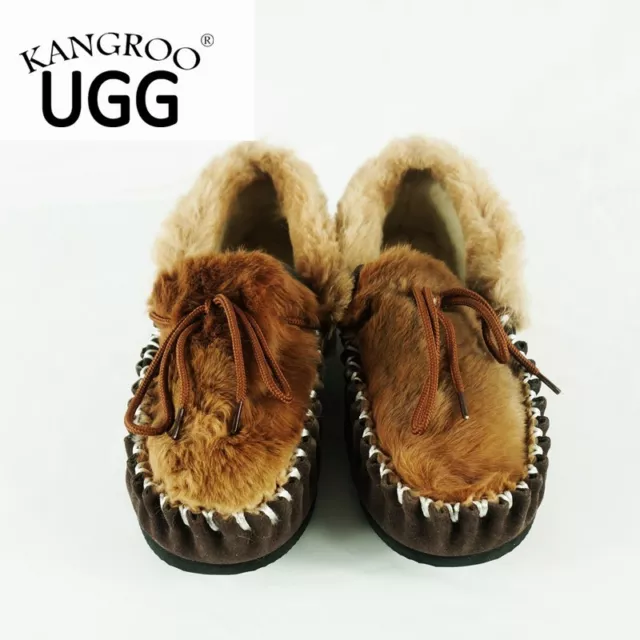 Experience Ultimate Comfort: Premium Australian Ugg Sheepskin Moccasin Slippers