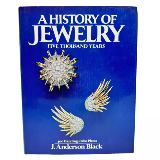 A History Of Jewelry By J Anderson Black Hardcover Book Large Vintage 1974