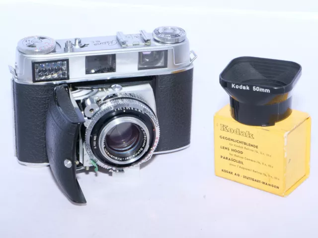 Cámara telémetro de película Kodak Retina IIIC (BIG C) 35 mm. Xenón 50mm f2. Capucha. EX+