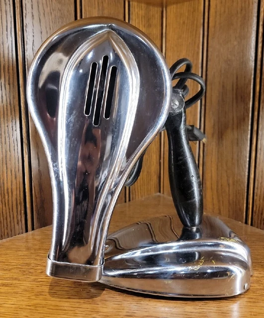 Vintage Mid Century Chrome Eskimo Hot & Cold Blow Hair Dryer W/ Stand Model #786