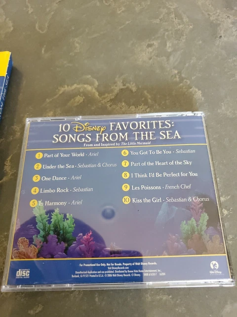 10 DISNEY FAVORITES: Songs from The Sea 'The Little Mermaid, with lyric ...