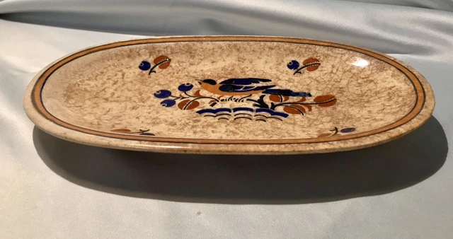 GRAND PLAT OVALE Terre de Fer modèle Rustic bleu EUR 30,00 - FR GRAND PLAT OVALE Terre de Fer modèle Rustic bleu EUR 30,00 - FR