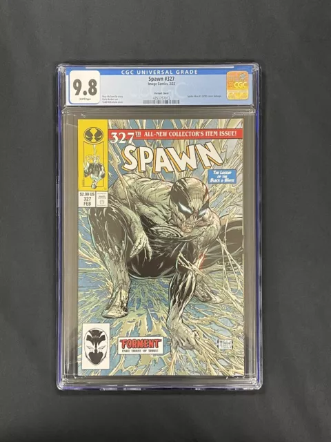 Spawn #327 (2/22) CGC 9.8 NM+/M McFarlane Cover Variant Spider-Man Homage