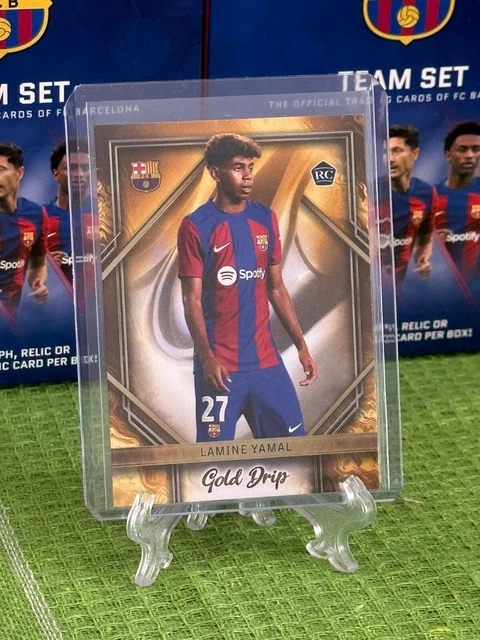 LAMINE YAMAL GOLD Drip | Topps® FC Barcelona Official Team Set 23/24