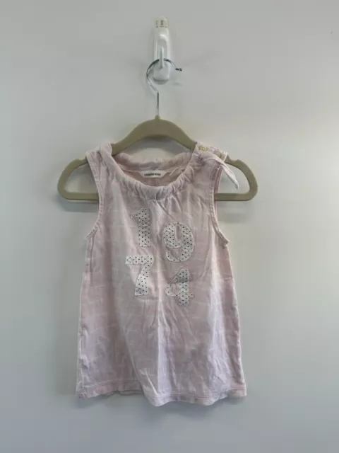 Country Road Baby / Toddler Size 2 Pink Singlet "1974"