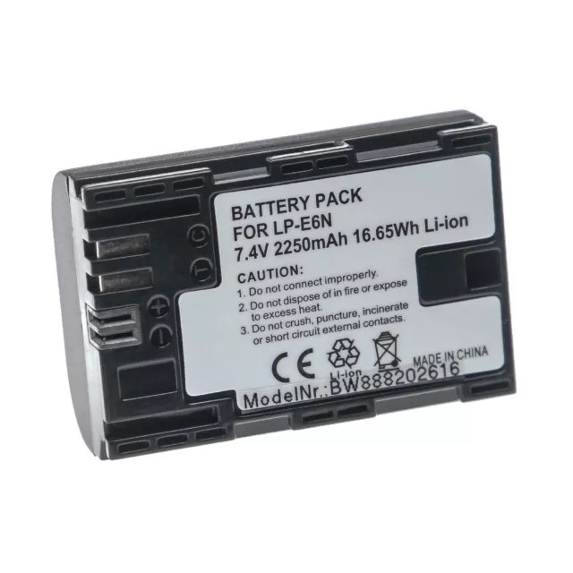 Batterie 2250mAh pour Canon EOS 5D Mark II, Mark III, Mark IV, LP-E6N