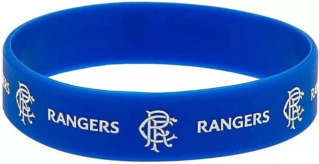 Rangers FC Caoutchouc Bracelet en Silicone Brassard Taille Unique Rfc