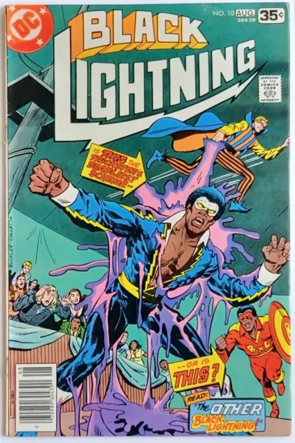 Black Lightning #10 (1978) Vintage Battle with Flash Nemesis The Trickster