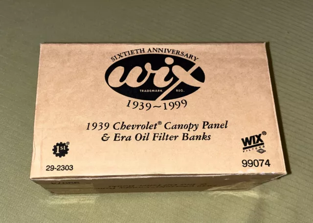 1st Gear 1939 Chevrolet Canopy Panel & Oil Filter Bank Wix Unopened #29-2303 NIB