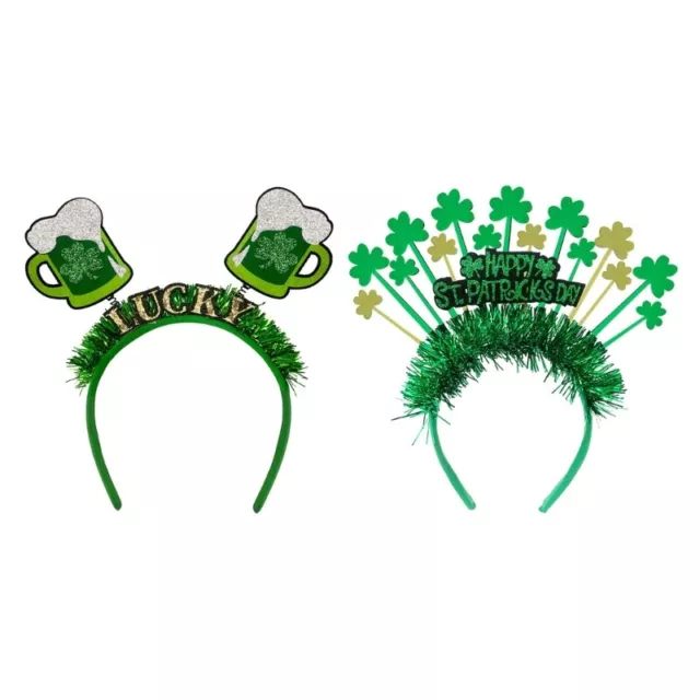 Irish National Day Shamrock Headband StPatricks Day Party Gathering Hair Decor