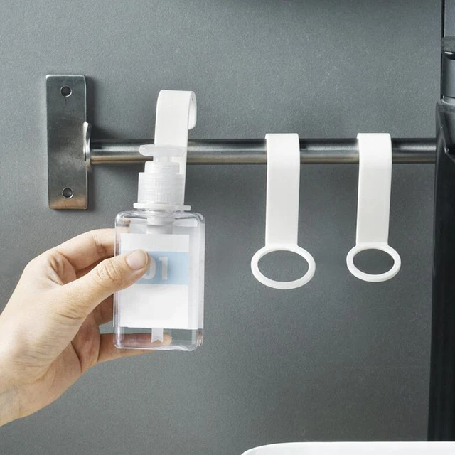 1 set portabottiglie gancio a forma di S resistente allo strappo bottiglia gel doccia salvaspazio
