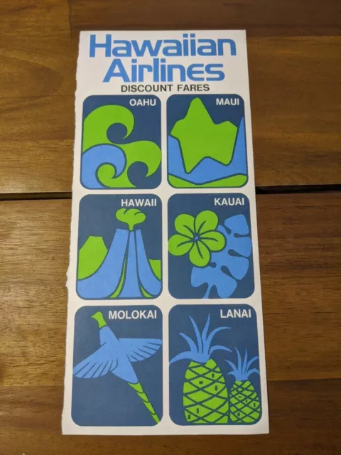*INCOMPLETE* Hawaiian Airlines Discount Fares Brochure Flyer Sheet