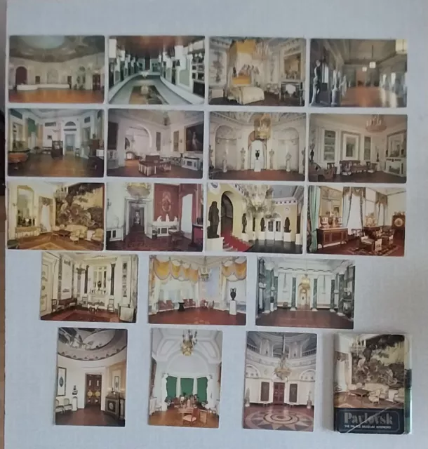 Vintage postcards of the USSR, from 18 postcards. Pavlovsk Palace Museum ,USSR