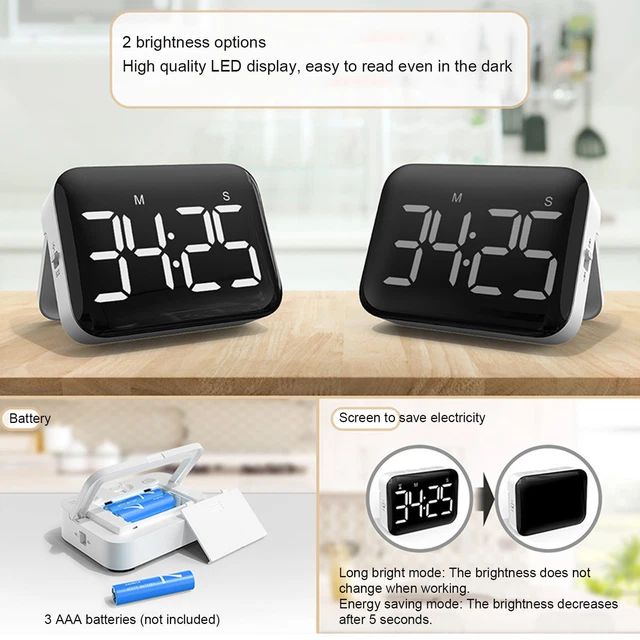 02 015 Timer Digitale Timer Da Cucina Con Pulsanti Grandi Per Lo Yoga