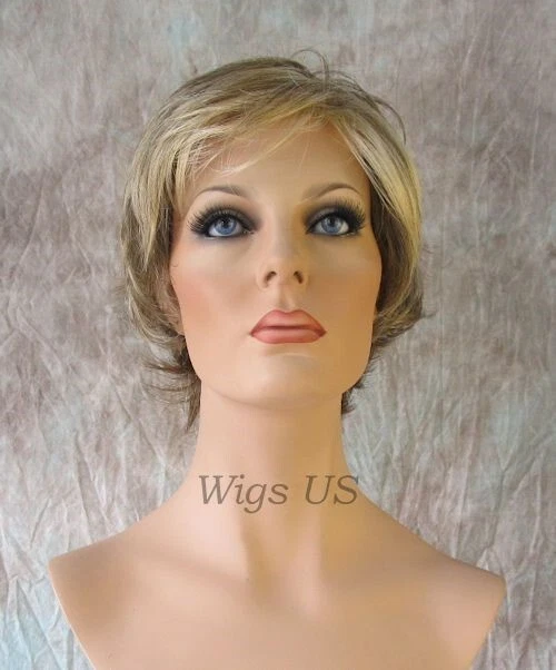 INTIMATE | R13F25 Praline Foil Short Wig Layers Feathered Bangs | Raquel Welch