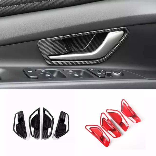 For Hyundai Elantra 2021-2023 Black/Red Inner Car Door Handle Bowl Cover Trim