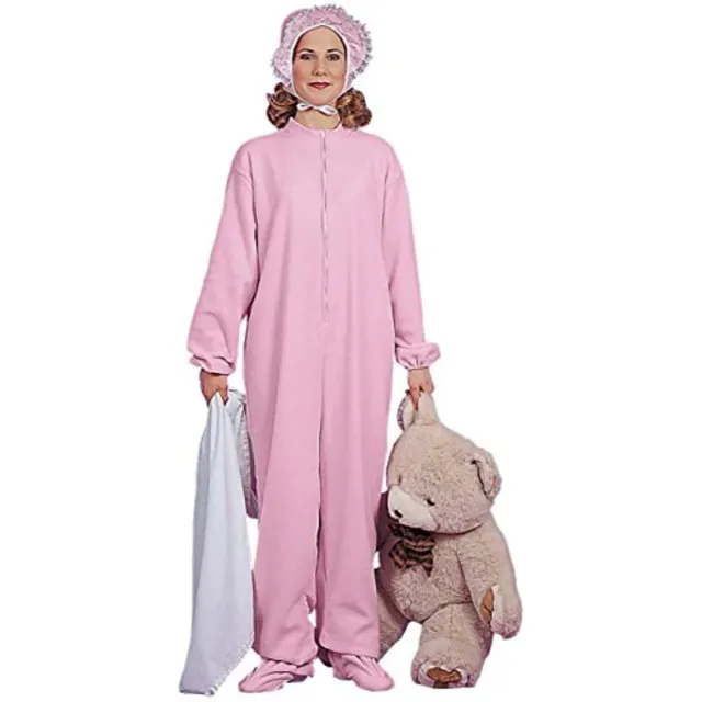 Womens Pink Adult Baby Pajamas Costume Standard