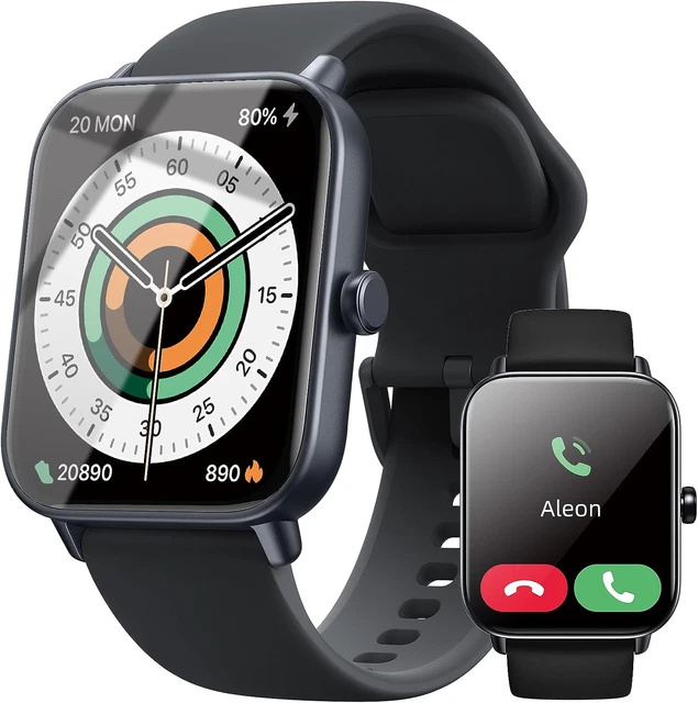 KALINCO Smartwatch per Bambini, Orologio Chiamate, Assistente Vocale, 100+ Sports, Gestione della Salute (Sonno, Frequenza Cardiaca, SpO2, Pressione), Lettore Musicale, Sveglia