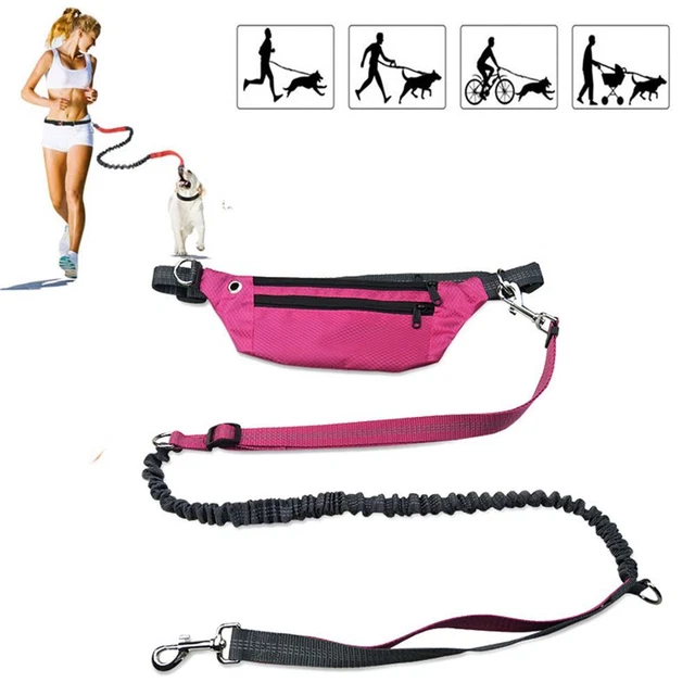 Bolsa de cintura de entrenamiento para correr cuello para mascotas perro correa cinturón cuerda perros arnés