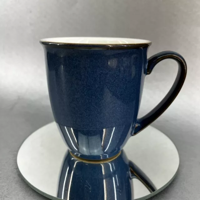 Denby Imperial Blue Beaker Coffee Mugs Stoneware England Vintage