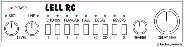 LELL RC-Vintage Analog Multi FX •Chorus-Delay-Flanger-Hall•1980 Sim. IBANEZ AD22 2