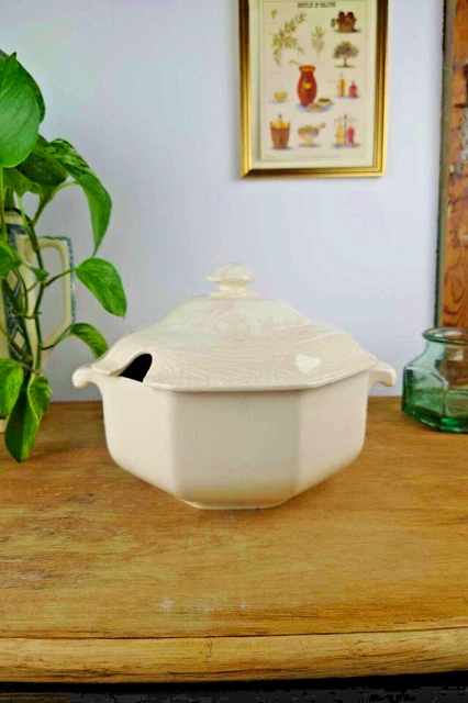 Soupière Et Légumiers Villeroy & Boch Mettlach - Liseré Or - Occasion Bon État