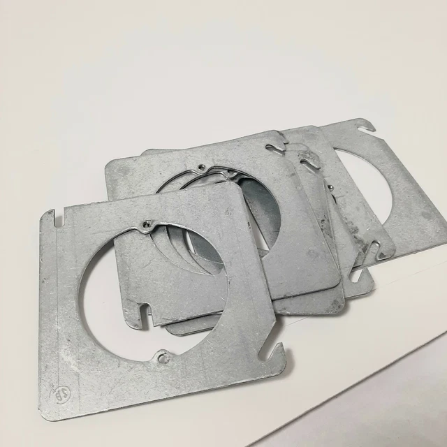 ( PACK OF 7)  Electrical Arlington Flat Steel Box Cover 4",