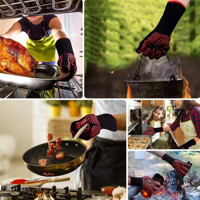 Log Burner Fire Heat Proof Resistants Glove Wood Coal US Pit Stove Z6O8 G7E5