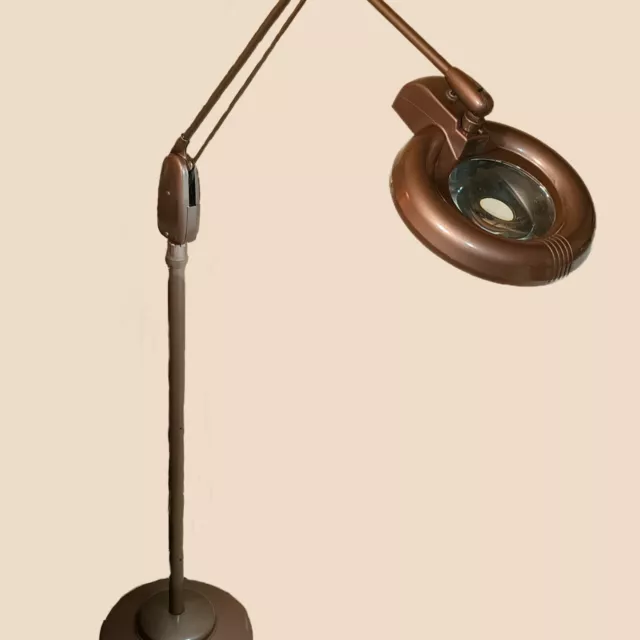 Dazor Articulating Floor Lamp Vintage Magnifying Drafting MCM Mod M1410 Made USA