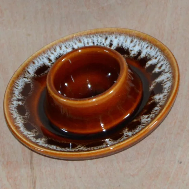 Honiton Pottery Egg Cups Brown Honeycomb Glazed Studio Devon SET OF 4