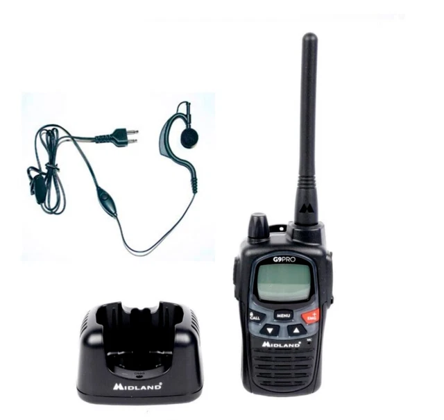 NEWASHAN Lot De 2 Oreillettes Talkie-Walkie D-Style - Casque Écouteur Avec Micro PTT Compatible Midland Alan 42, G7, G9 Pro, XT Series