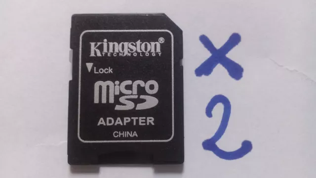 2X Kingston ADATTATORE TF MICROSD SDHC a SD CARD Adapter MEMORIA reader lettore